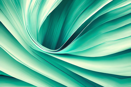 abstract green background with smooth lines and curves, 3d renderの素材