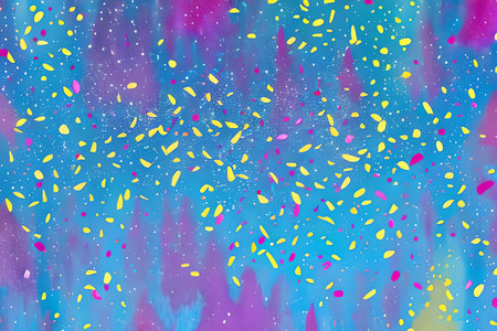 Abstract background with colorful confetti. Texture for design. Vector illustration.の素材