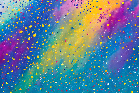 Abstract colorful background with drops of watercolor paint. Vector illustration.の素材