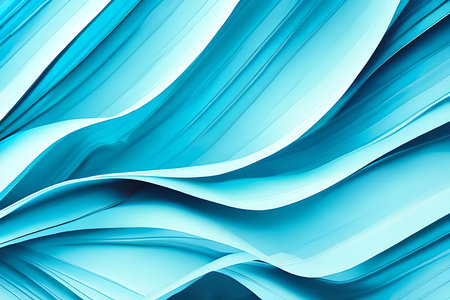 abstract blue wavy background. 3d rendering, 3d illustration.の素材