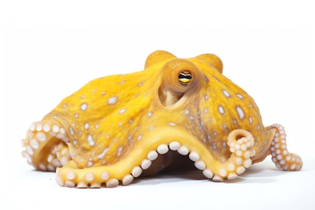 Octopus isolated on white background. Close up of sea animal.の素材
