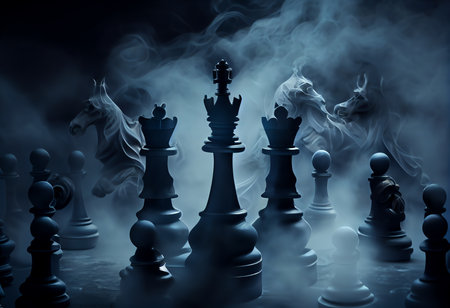 Chess board game concept of business ideas and competition and strategy ideas concepの素材