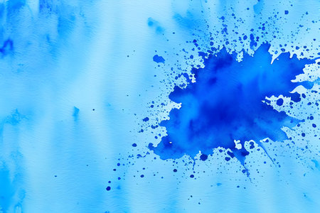 Abstract blue watercolor background. Hand-painted background. Illustration.の素材