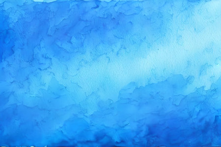 Abstract blue watercolor background. Hand painted background with blue watercolor texture.の素材