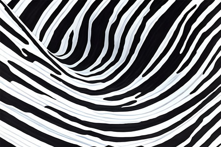 Zebra skin texture. Black and white striped background. Abstract vector illustration.の素材