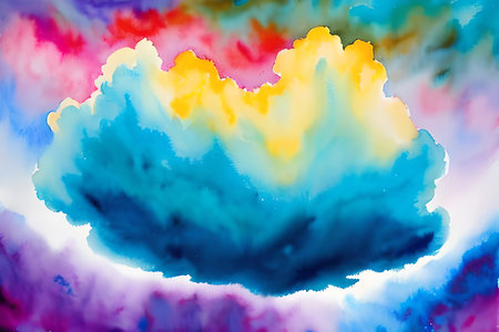 Watercolor abstract background. Hand-drawn illustration for your design.の素材
