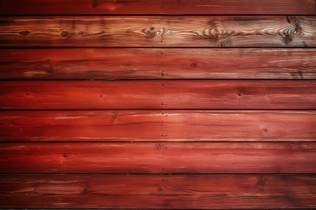 Wooden background or texture. Red wood planks. Wooden wallの素材