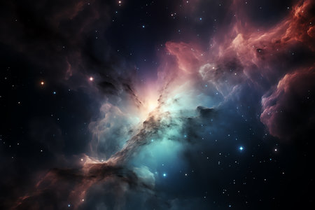 Cosmic space and stars, science fiction wallpaper. Beauty of deep space.の素材