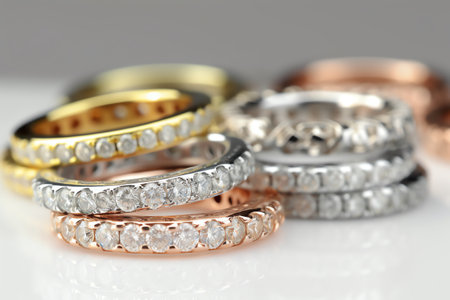 wedding rings on a white background. close-up.の素材