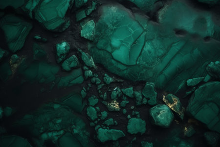Surface of the water with emerald green tint. Abstract background.の素材