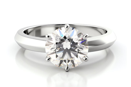 Jewelry ring on a white background (high resolution 3D image)の素材