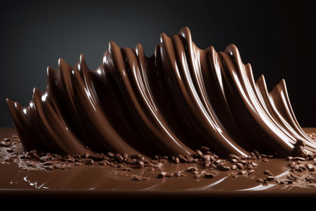 A Wave Of Chocolate. Generative AIの素材