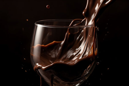 Liquid Chocolate. Generative AIの素材