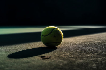 One tennis ball. Generative AIの素材