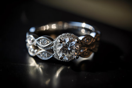 Ring Set And Top Engagement Ring. Generative AIの素材