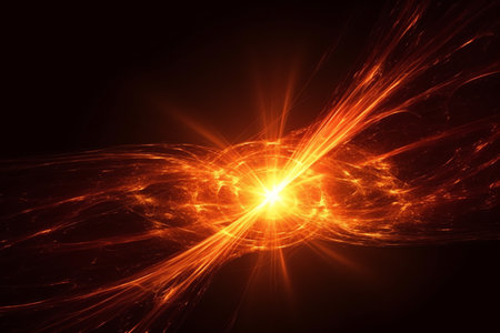 Bright solar flare design background. Generative AIの素材