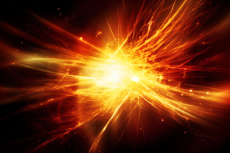Bright solar flare design background. Generative AIの素材