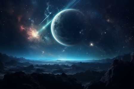Deep space background. Generative AIの素材