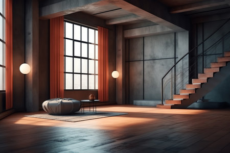 Interior background 3d render. Generative AIの素材