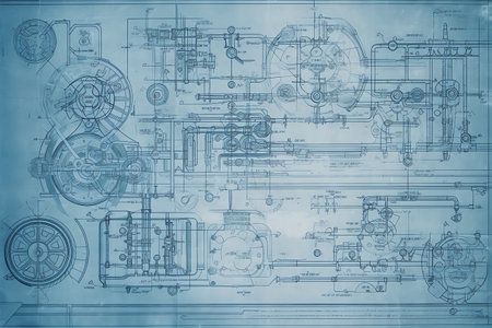 Technical blueprint. Generative AIの素材