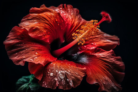 Hibiscus flower. Generative AIの素材