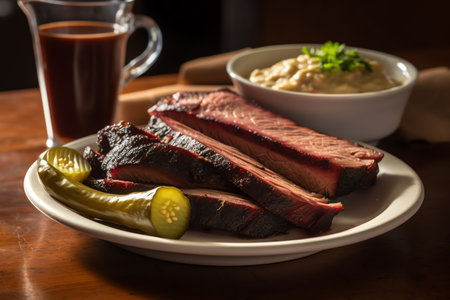 Texas style barbecue meat dish. Generative AIの素材