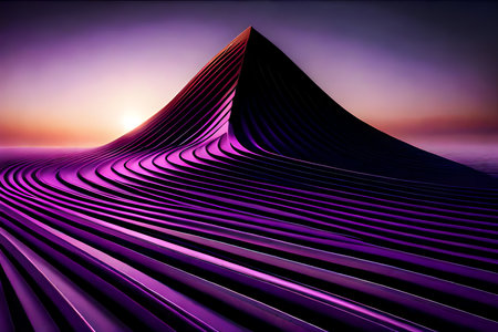 A Purple Background With Lines And A Black Background With White Lines. Generative AIの素材