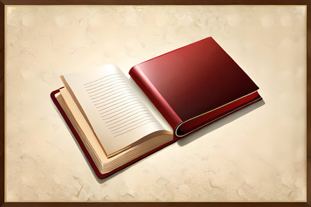 World Book And Copyright Day Abstract. Open Book Concept. Illustration. Generative AIの素材