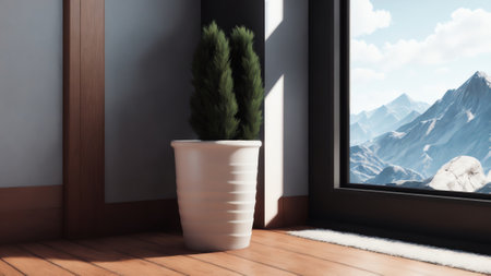 Bokeh Interior Background Design. Generative AIの素材