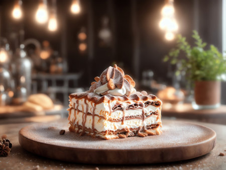 Classic Tiramisu Dessert In A Glass Cup. Classic Tiramisu Reinvented A Glass Of Italian Perfection. Generative AIの素材
