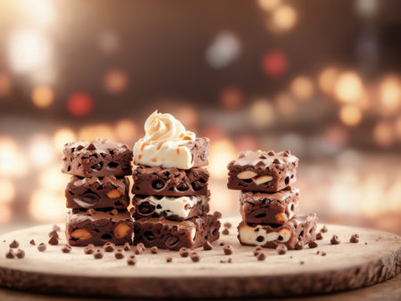 Cute Cartoon Character Of A Brownies. Generative AIの素材