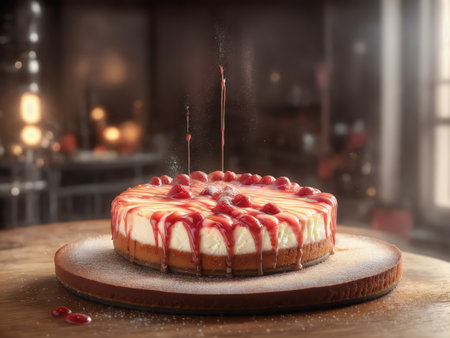Exquisite Cheesecake. Highlighting Beige Tones. Perfect. The Dessert Connoisseur. Technology. Generative AIの素材