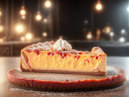 Slice Of New Yorkstyle Cheesecake. Generative AIの素材