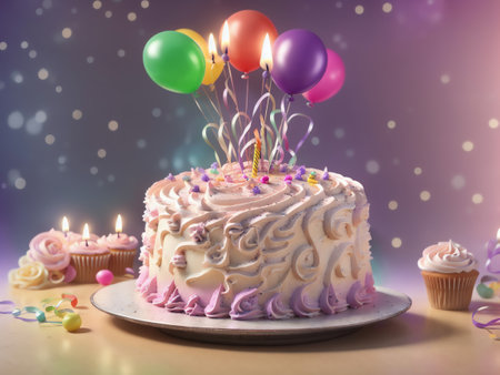 Birthday Cake. Generative AIの素材