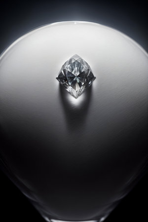 A Diamond Sitting On Top Of A White Object. Generative AIの素材