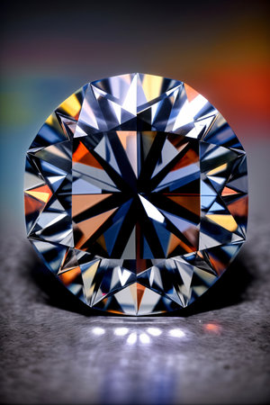 A Close Up Of A Diamond On A Table. Generative AIの素材