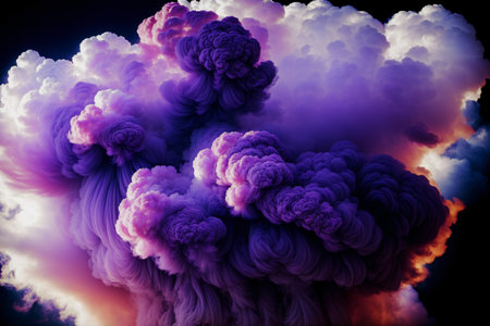 A Group Of Clouds That Are In The Sky. Generative AIの素材