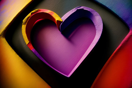 A Close Up Of A Heart Shaped Object. Generative AIの素材