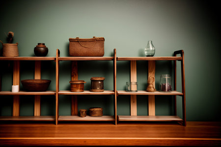 A Shelf Filled With Lots Of Different Types Of Items. Generative AIの素材