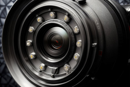 A Close Up Of A Camera Lens. Generative AIの素材
