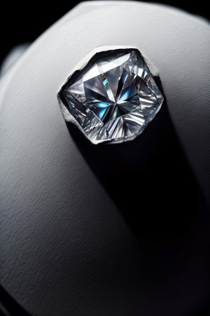 A Close Up Of A Diamond On A Table. Generative AIの素材