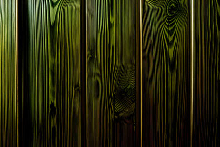 A Close Up Of A Wooden Wall With Green Paint. Generative AIの素材