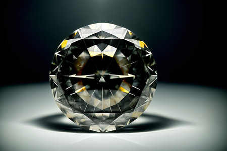 A Large Diamond Sitting On Top Of A Table. Generative AIの素材