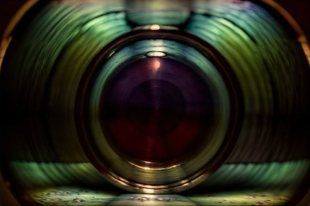 A Blurry Photo Of A Camera Lens. Generative AIの素材