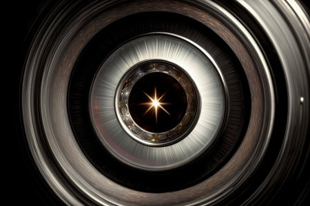 A Close Up Of A Metal Object With A Star In The Center. Generative AIの素材