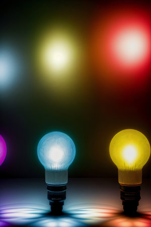 A Couple Of Lights That Are On A Table. Generative AIの素材