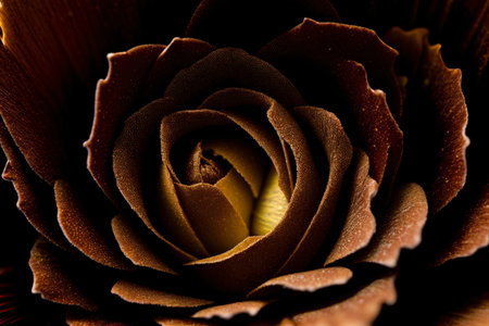 A Close Up Of A Large Brown Flower. Generative AIの素材