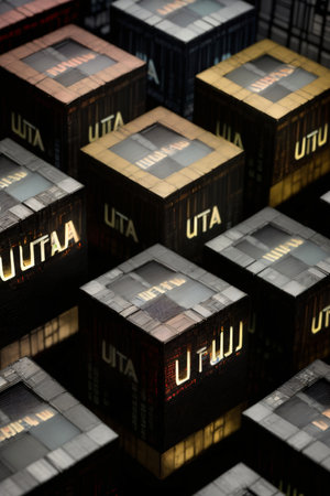 A Bunch Of Boxes That Are Stacked Together. Generative AIの素材