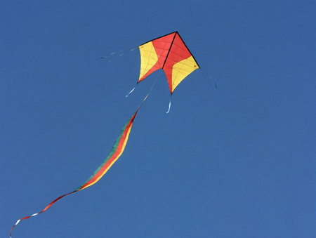 A Kite Flying In The Sky. Generative AIの素材