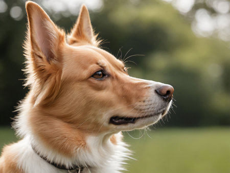 A Dog With A Collar. Generative AIの素材